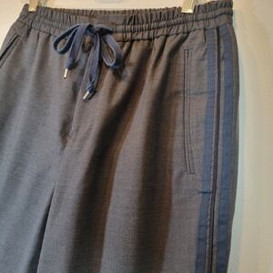 The Kooples Fitted Pants Wool Tuxedo Elastic Waist Drawstring Pockets Unisex M